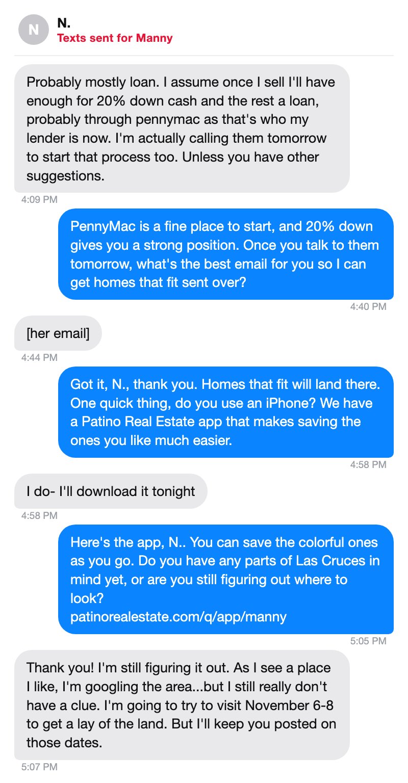 Lender, email, the app and her trip dates